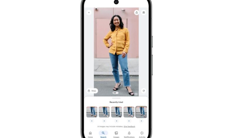 Google's AI in Search now lets you try on shoes from the comfort of your couch