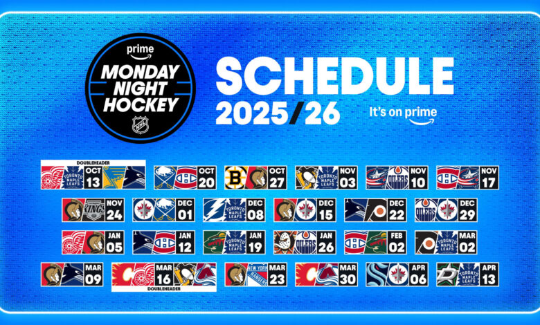 Prime Video Monday Night Hockey returns this fall