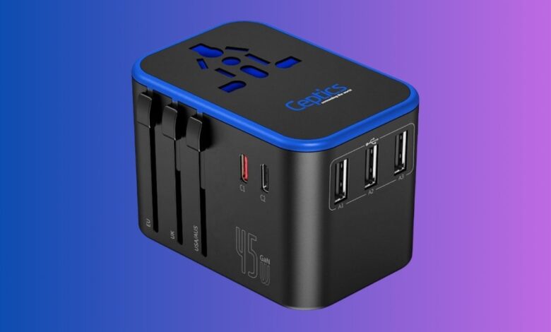 Universal travel adapter with 45W USB charging drops to $18.39 on Amazon